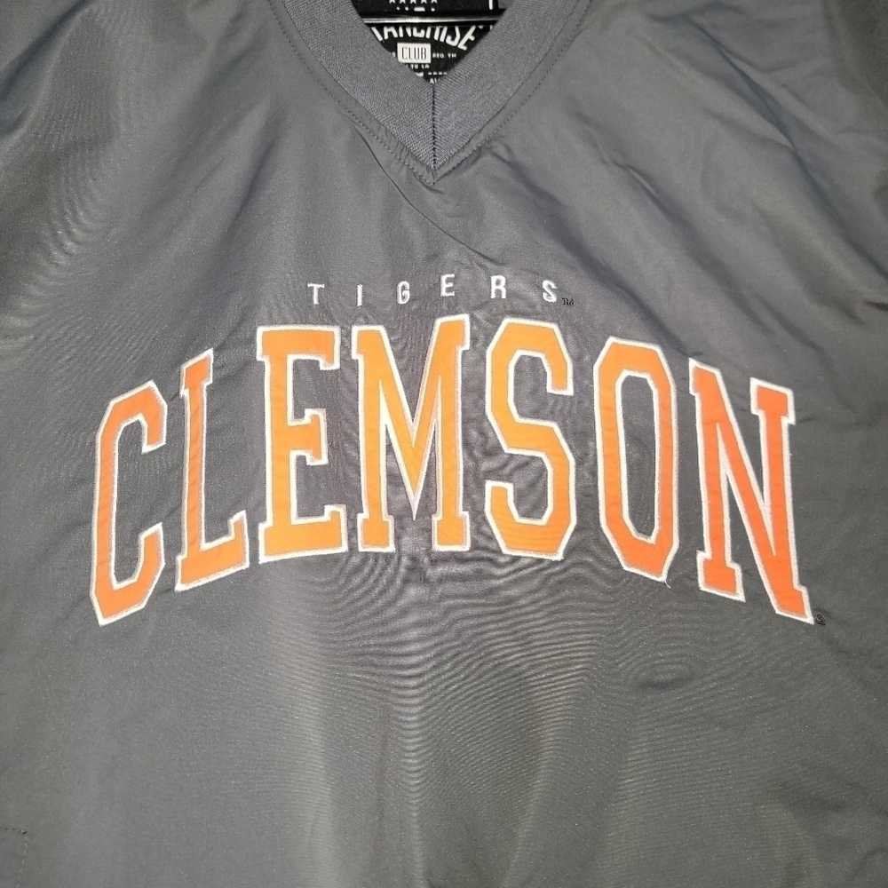 NWT Franchise Club Mens Clemson Tigers Gray Pullover Windbreaker Size Medium - Picture 5 of 11